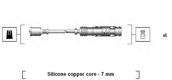 Tändkabelsats Magneti marelli 941455010942 MAGNETI MARELLI