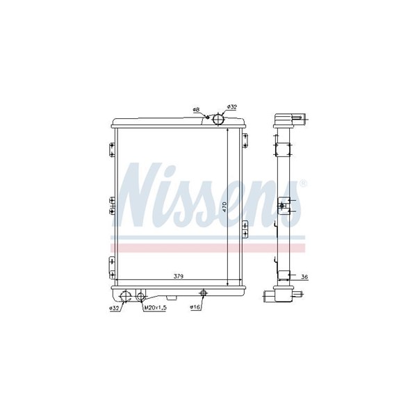 Kylare, motorkylning Nissens 604411 NISSENS Kylare, motorkylning Nissens 604411 NISSENS