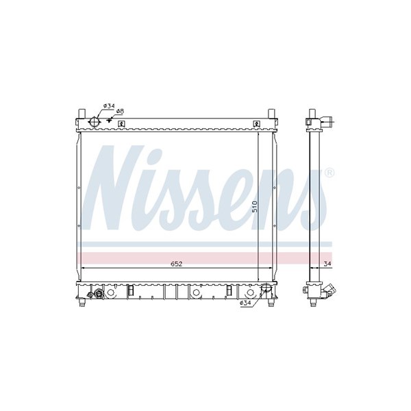 Kylare, motorkylning Nissens 61642 NISSENS