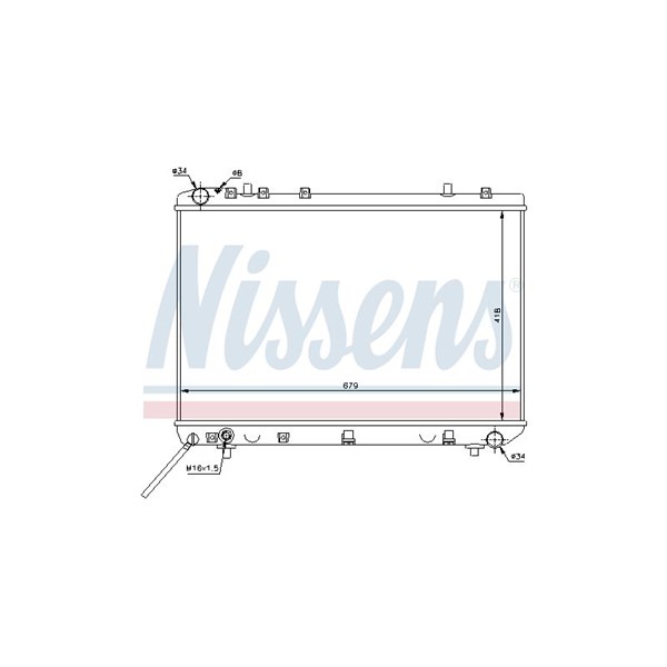 Kylare, motorkylning Nissens 61668 NISSENS