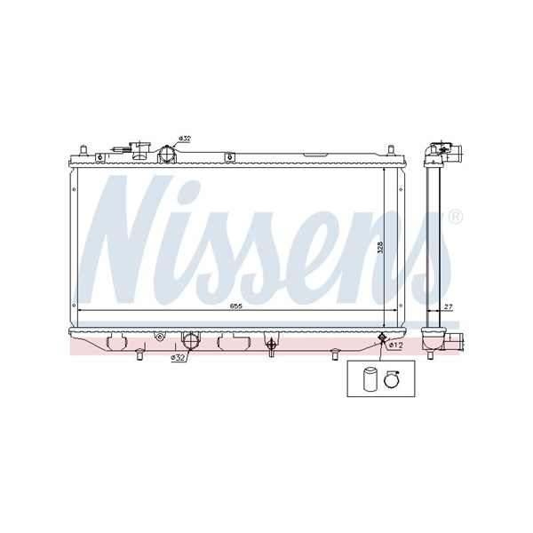 Kylare, motorkylning Nissens 61734 NISSENS