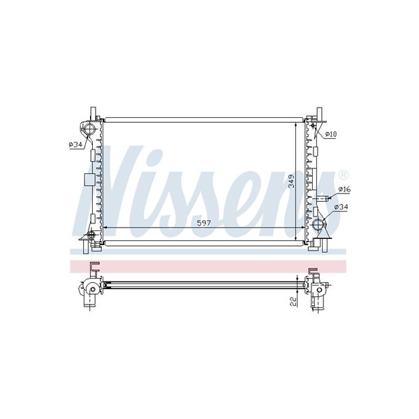 Kylare, motorkylning Nissens 62075A NISSENS