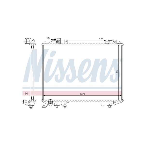 Kylare, motorkylning Nissens 62246A NISSENS