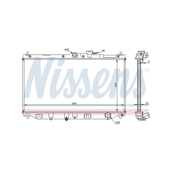 Kylare, motorkylning Nissens 62279A NISSENS