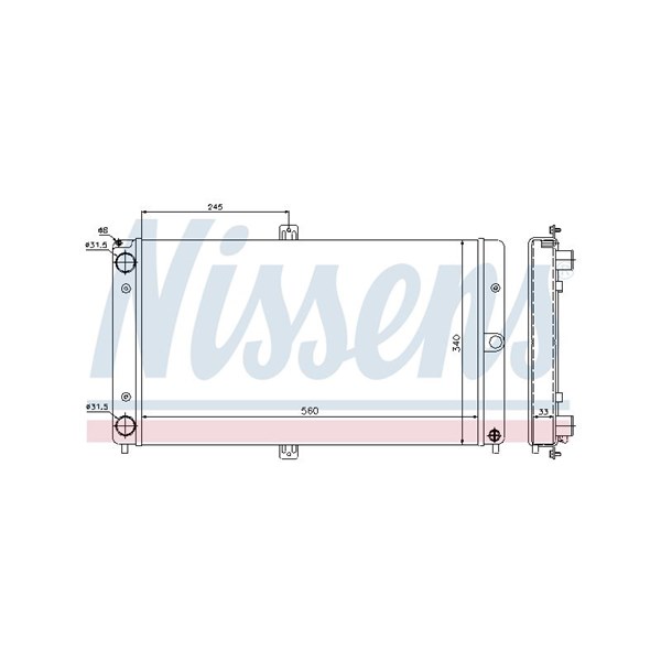 Kylare, motorkylning Nissens 623552 NISSENS