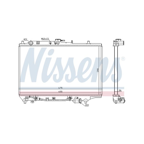 Kylare, motorkylning Nissens 62378 NISSENS