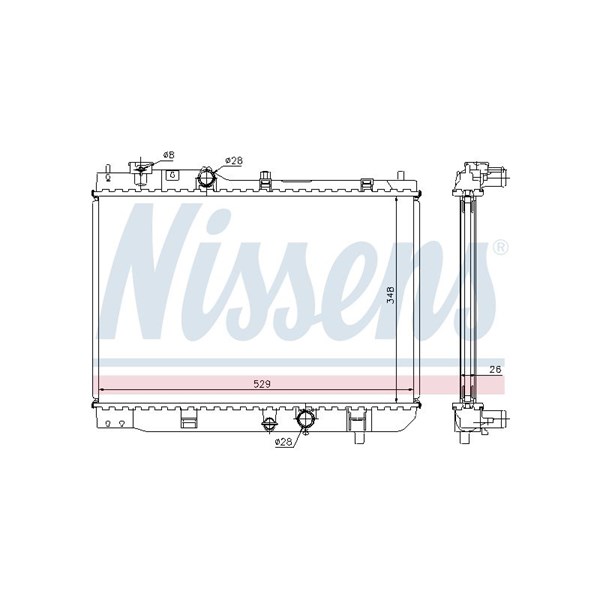 Kylare, motorkylning Nissens 62431A NISSENS