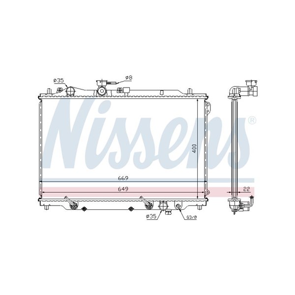 Kylare, motorkylning Nissens 62444A NISSENS Kylare, motorkylning Nissens 62444A NISSENS