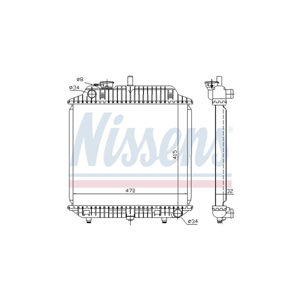 Kylare, motorkylning Nissens 62516 NISSENS Kylare, motorkylning Nissens 62516 NISSENS