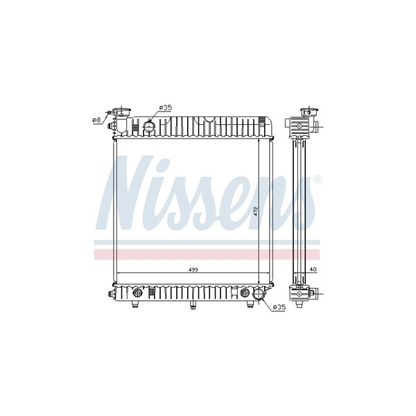 Kylare, motorkylning Nissens 62632 NISSENS Kylare, motorkylning Nissens 62632 NISSENS