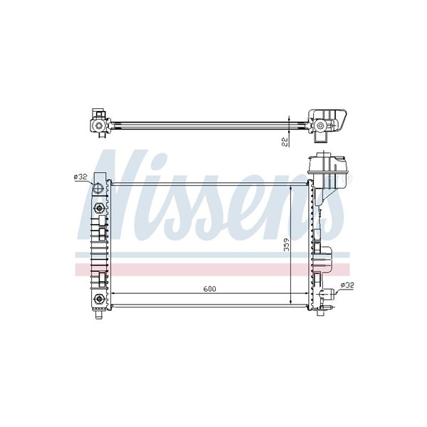 Kylare, motorkylning Nissens 62661A NISSENS