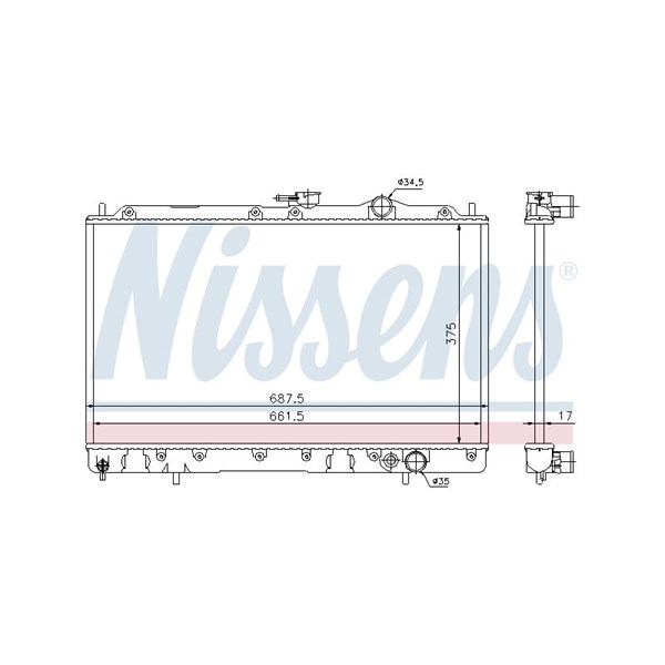 Kylare, motorkylning Nissens 62830 NISSENS