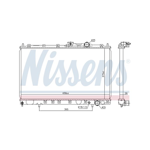Kylare, motorkylning Nissens 628431 NISSENS