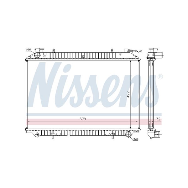 Kylare, motorkylning Nissens 62908A NISSENS Kylare, motorkylning Nissens 62908A NISSENS
