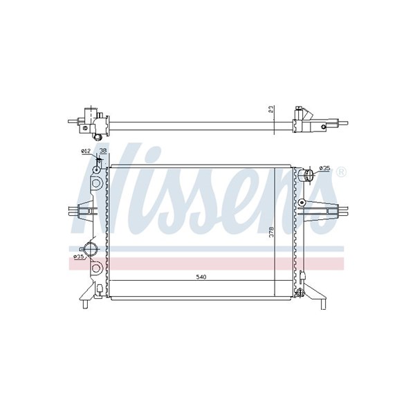 Kylare, motorkylning Nissens 63005A NISSENS