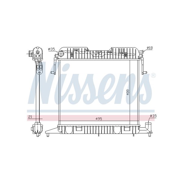 Kylare, motorkylning Nissens 63043 NISSENS