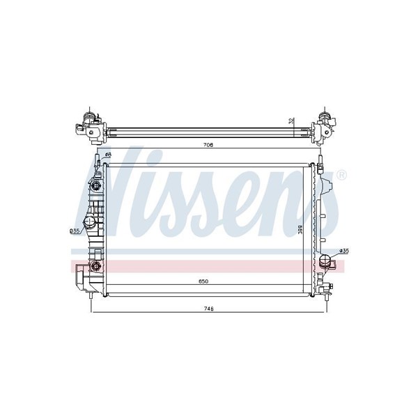 Kylare, motorkylning Nissens 63113A NISSENS