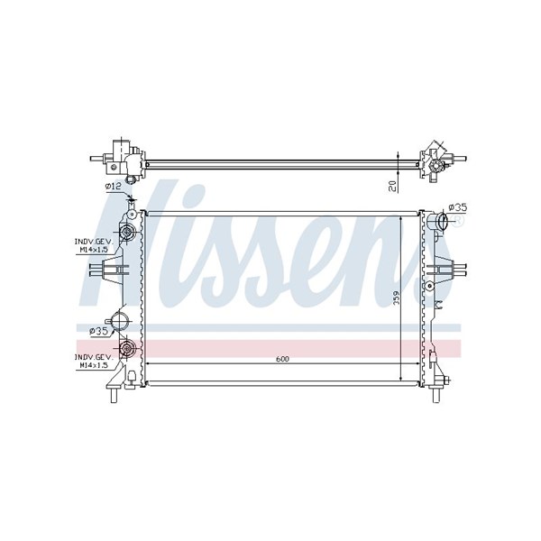 Kylare, motorkylning Nissens 632461 NISSENS