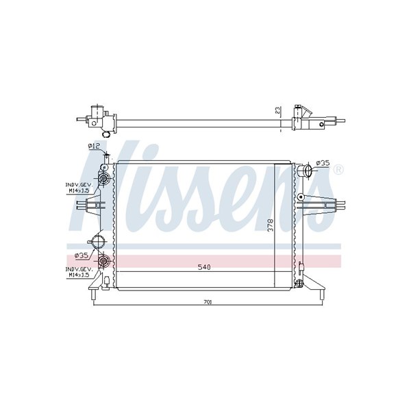 Kylare, motorkylning Nissens 63248A NISSENS