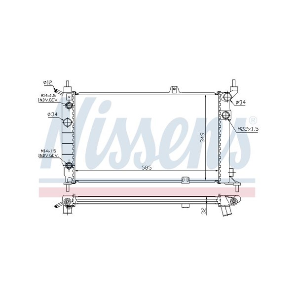 Kylare, motorkylning Nissens 63253A NISSENS