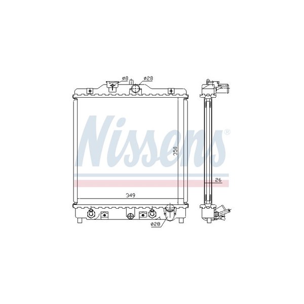 Kylare, motorkylning Nissens 633081 NISSENS