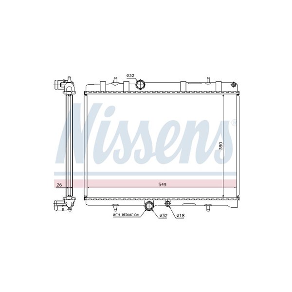 Kylare, motorkylning Nissens 63607A NISSENS