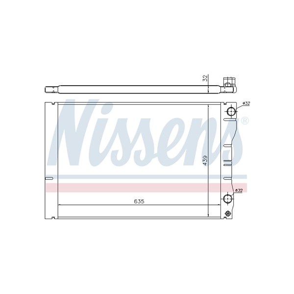 Kylare, motorkylning Nissens 63881 NISSENS