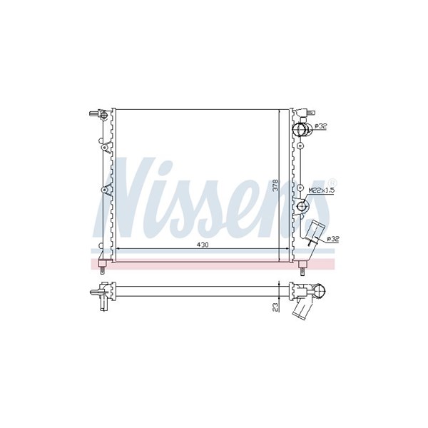 Kylare, motorkylning Nissens 63894 NISSENS