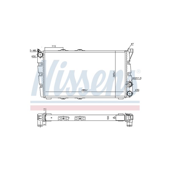 Kylare, motorkylning Nissens 64010 NISSENS