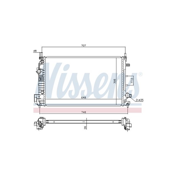 Kylare, motorkylning Nissens 640302 NISSENS