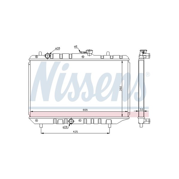 Kylare, motorkylning Nissens 64154 NISSENS