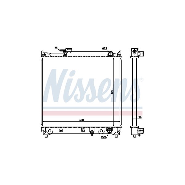 Kylare, motorkylning Nissens 64155 NISSENS