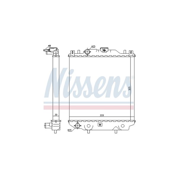 Kylare, motorkylning Nissens 64174A NISSENS
