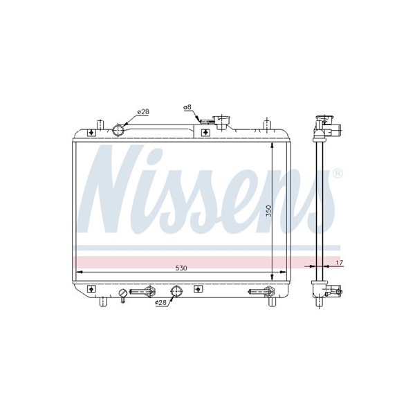 Kylare, motorkylning Nissens 64176 NISSENS