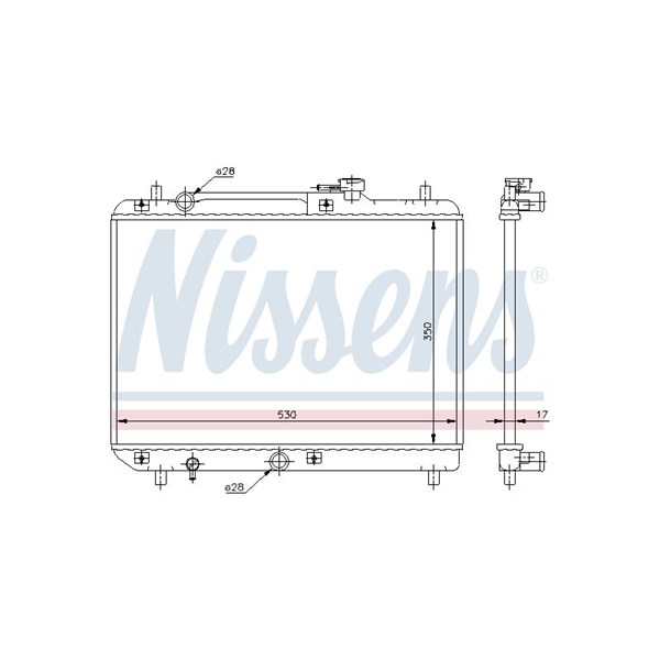 Kylare, motorkylning Nissens 64177 NISSENS Kylare, motorkylning Nissens 64177 NISSENS