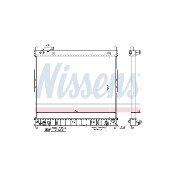 Kylare, motorkylning Nissens 64318 NISSENS