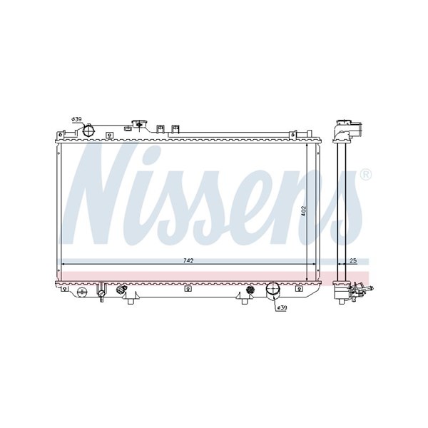 Kylare, motorkylning Nissens 64658 NISSENS Kylare, motorkylning Nissens 64658 NISSENS