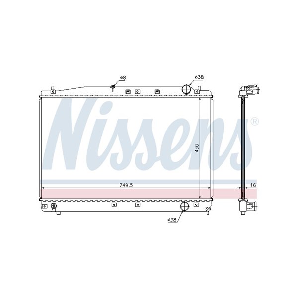 Kylare, motorkylning Nissens 646802 NISSENS Kylare, motorkylning Nissens 646802 NISSENS