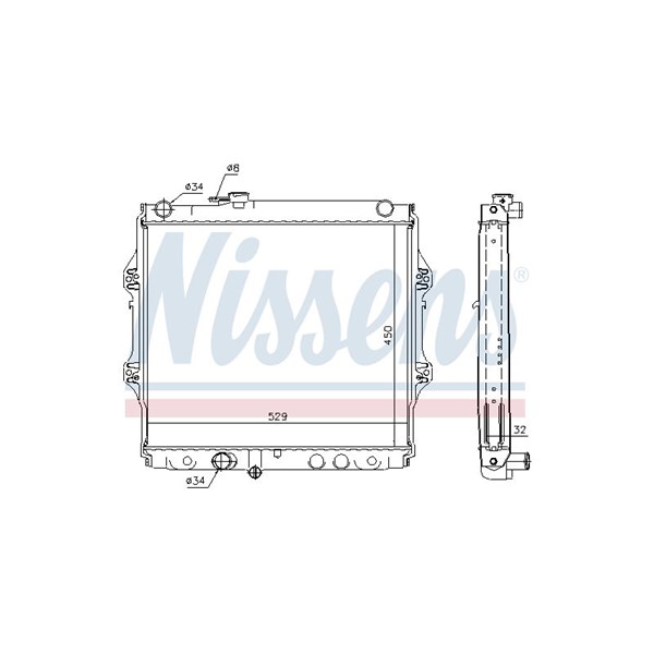 Kylare, motorkylning Nissens 64683A NISSENS