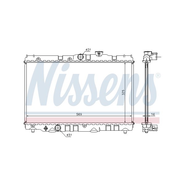 Kylare, motorkylning Nissens 64741 NISSENS Kylare, motorkylning Nissens 64741 NISSENS