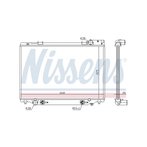 Kylare, motorkylning Nissens 647451 NISSENS Kylare, motorkylning Nissens 647451 NISSENS