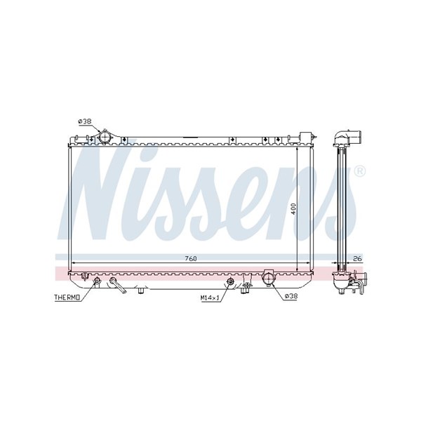 Kylare, motorkylning Nissens 64756 NISSENS