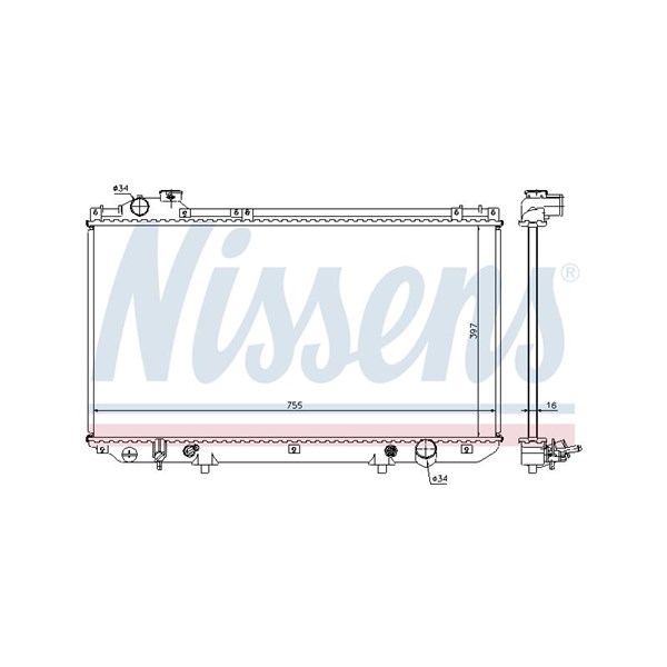 Kylare, motorkylning Nissens 64759 NISSENS