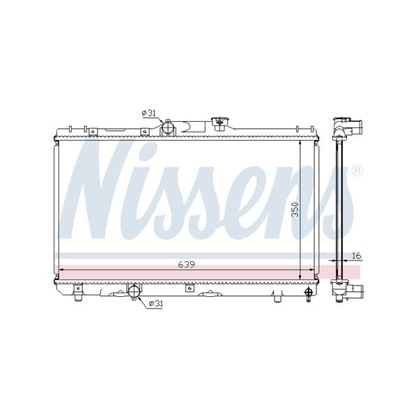 Kylare, motorkylning Nissens 64786A NISSENS