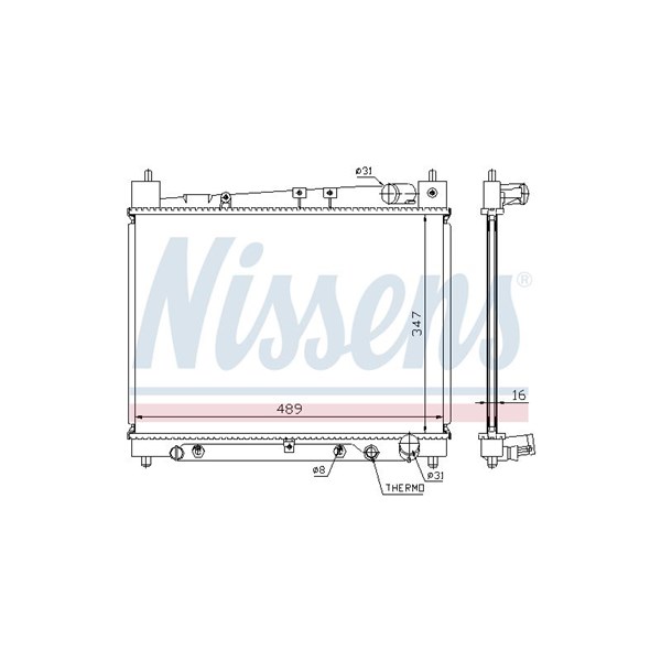 Kylare, motorkylning Nissens 64799 NISSENS Kylare, motorkylning Nissens 64799 NISSENS