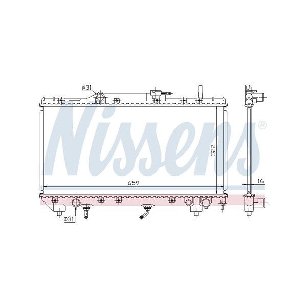 Kylare, motorkylning Nissens 64806 NISSENS
