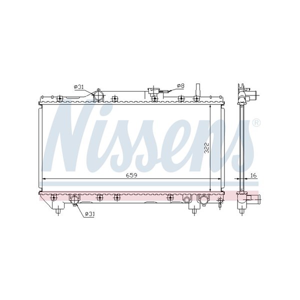 Kylare, motorkylning Nissens 64838A NISSENS