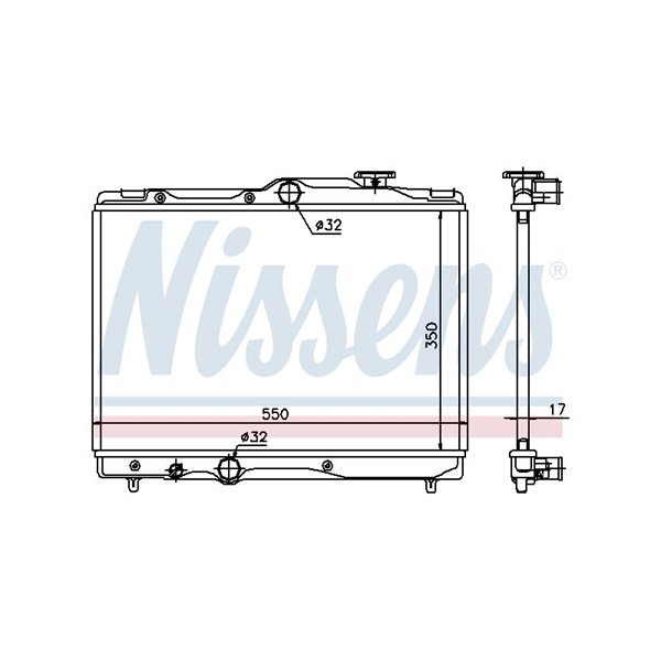 Kylare, motorkylning Nissens 64839 NISSENS