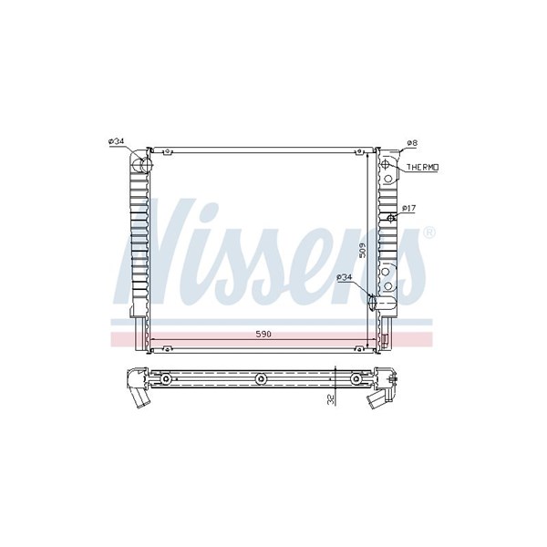 Kylare, motorkylning Nissens 65508A NISSENS