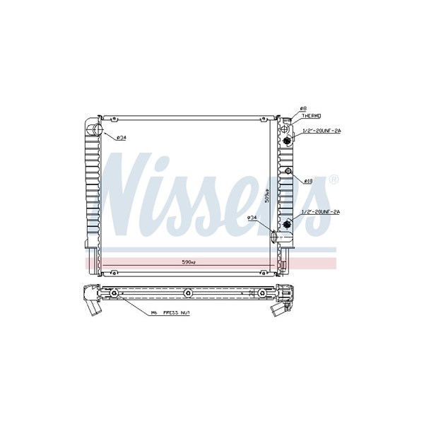 Kylare, motorkylning Nissens 65509A NISSENS